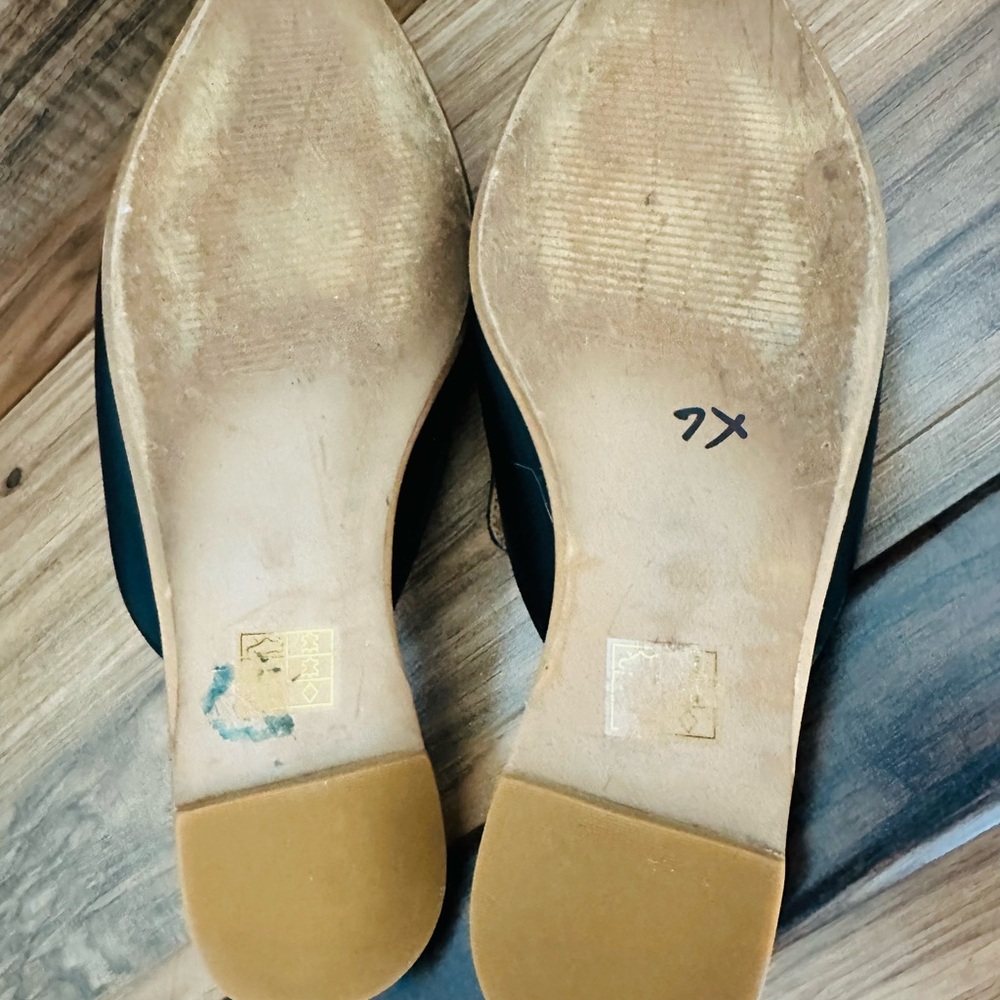 Madewell Black Leather Pointed Toe Mules - Picture 5 of 7